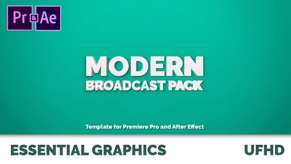 505现代电视栏目包装Mogrt动画AE模版，Modern Broadcast Pack