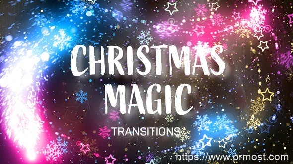 1742-圣诞魔术发光转场过渡Pr模板Christmas Magic Transitions