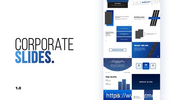 2117-Premiere Pro的企业幻灯片文本标题动态演绎Pr模板Corporate Slides for Premiere Pro