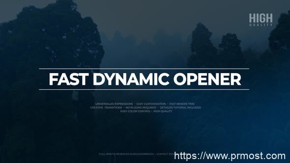 2646-快速动态图片视频文本标题演绎Pr模板Fast Dynamic Opener