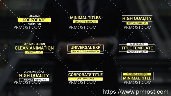 6039公司企业文字标题动画Pr模板AE模板Corporate Title Animation | Premiere Pro