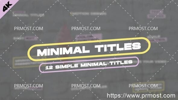6745迷你文字标题动画Pr模板Minimal Titles | Premiere Pro